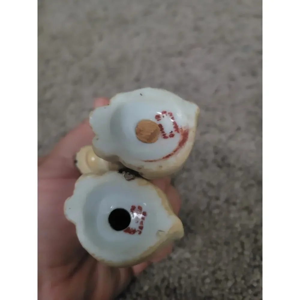 Vintage Old Animated Sad Puppy Dogs Salt & Pepper Shakers Japan